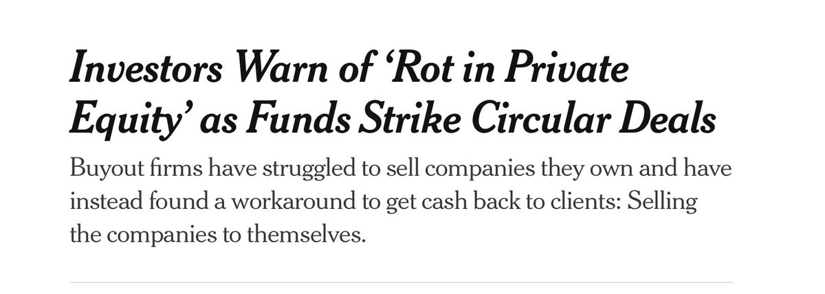HalSinger's tweet image. The NYT business section looks at the “Rot in Private Equity” from the perspective of investors. Would be nice to feature a parallel story about the rot from the perspective of consumers. In telling the story of how investors lost money on Wheel Pros, the author reveals that…