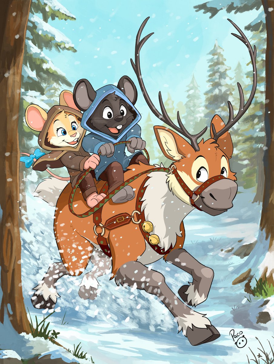 NordicFuzzCon's tweet image. Whether you're dashing through the snow or cozy with a cup of glögg, we wish you all a Merry Squeakmas, God Jul and Happy Howlidays!

We look forward to seeing you at #NFC2026. ❤️

🎨 @panda_paco