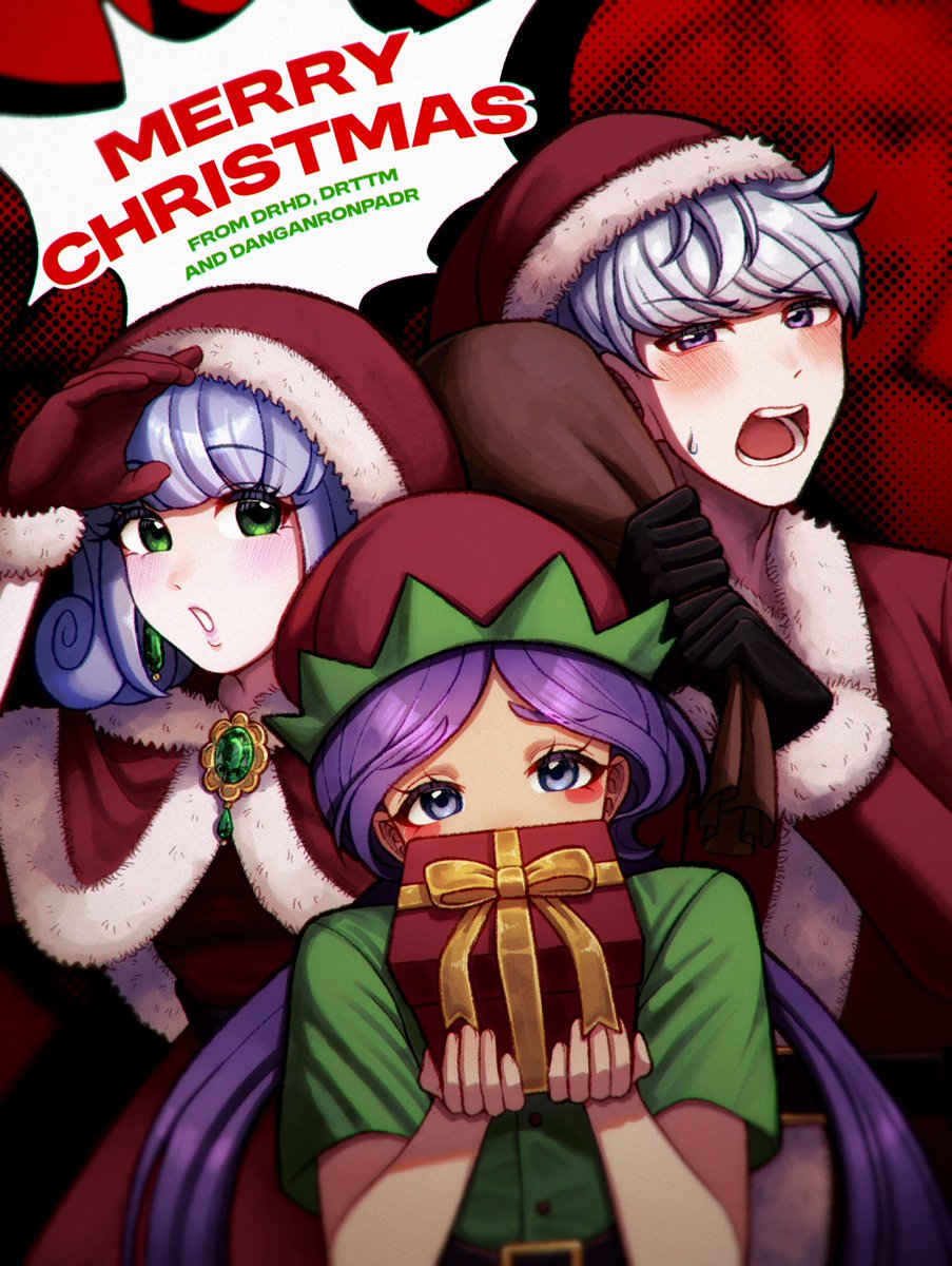 HeDeceit's tweet image. Merry Christmas and Happy Holidays from DRHD, @DrTripToMono and @DanganronpaDis3 ! 🎉

Santa's workshop has been working overtime to prepare gifts to everyone! 🎁

#fanganronpa