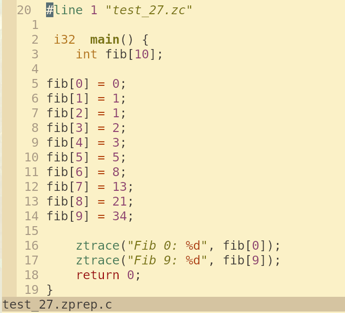 zuhaitz_dev's tweet image. To be fair, if you are scared of Forth (it is beautiful, give it a try), I add a #comptime option too, which allows us to do the same thing but in C.

The underlying mechanism is different but leads to the same result. That block will become