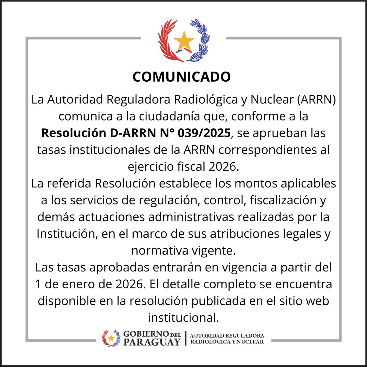 Autoridad Reguladora Radiológica y Nuclear (ARRN) tweet media