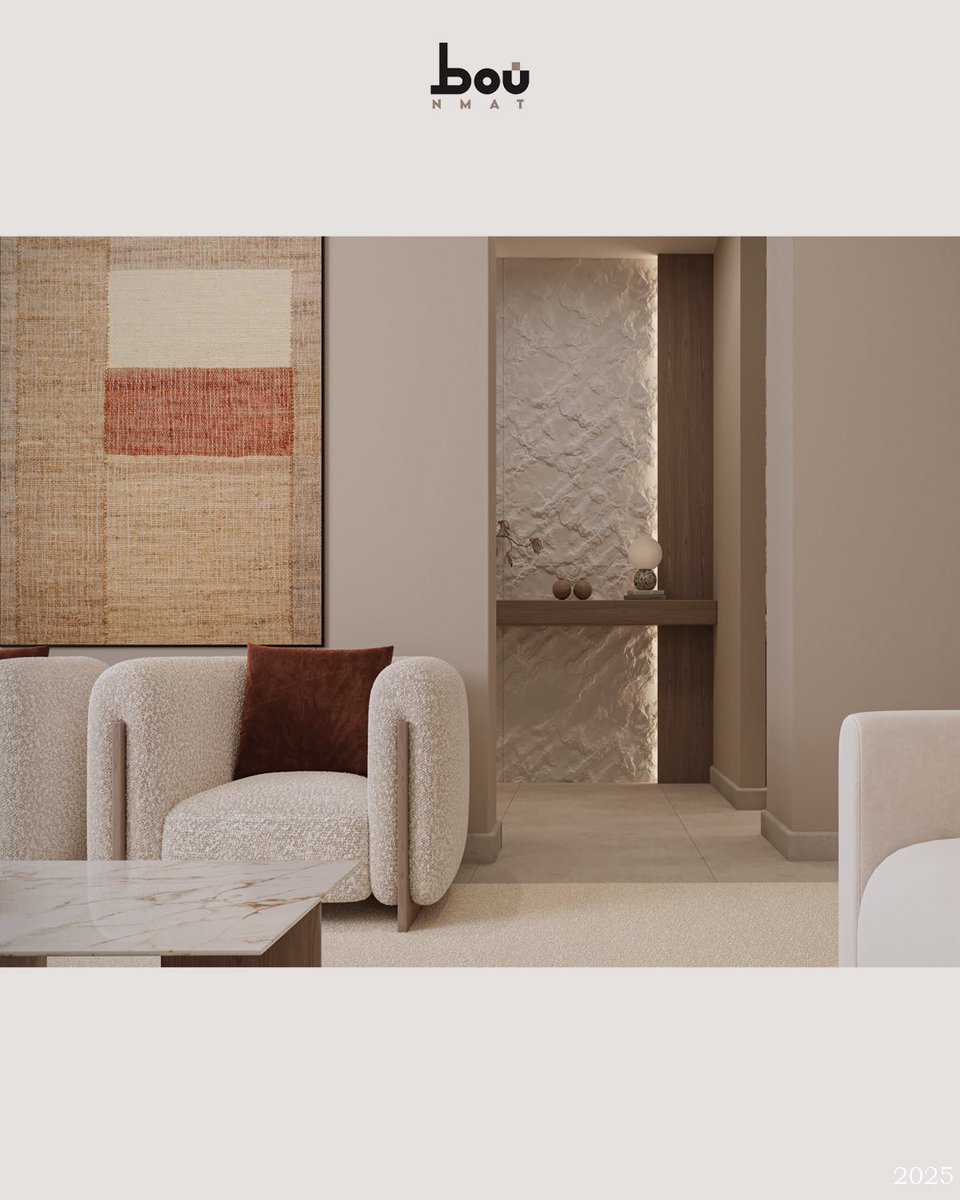 تصميم مجلس يجسد مفهوم الهدوء والفخامة المعاصرة ✨
اعتمدنا في هذا المشروع على ألوان حيادية دافئة، خطوط ناعمة، وتوزيع مدروس للأثاث لخلق مساحة مريحة بصريًا وعملية في الاستخدام، مع عناصر فنية وإضاءة تضيف عمق وأناقة للمكان.
في نمط نؤمن أن التصميم الناجح هو الذي يوازن بين الجمال