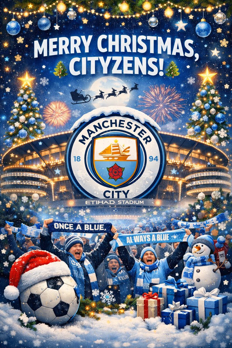 City_Chief's tweet image. 🎄 MERRY CHRISTMAS, CITYZENS! 🎄🩵

Merry Christmas to all our followers, wishing you happiness, peace, and joy 🎄✨

#MerryChristmas