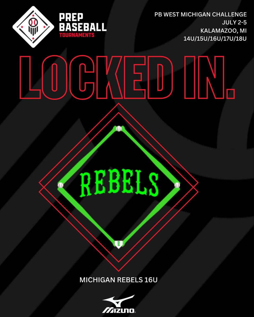 PrepBaseballMI's tweet photo. 𝐏𝐫𝐞𝐩 𝐁𝐚𝐬𝐞𝐛𝐚𝐥𝐥 𝐓𝐨𝐮𝐫𝐧𝐚𝐦𝐞𝐧𝐭 𝐓𝐫𝐚𝐜𝐤𝐞𝐫 ✅
🔥 Tournament: West Michigan Challenge
💪 @Michigan_Rebels | Michigan Rebels 16U
📆 July 2-5
📍 West Michigan
🔗 https://t.co/Ko2AqeZ5kj
#️⃣ @PBRTournaments | @prepbaseball | #BeSeen https://t.co/j7xzmWfG63
