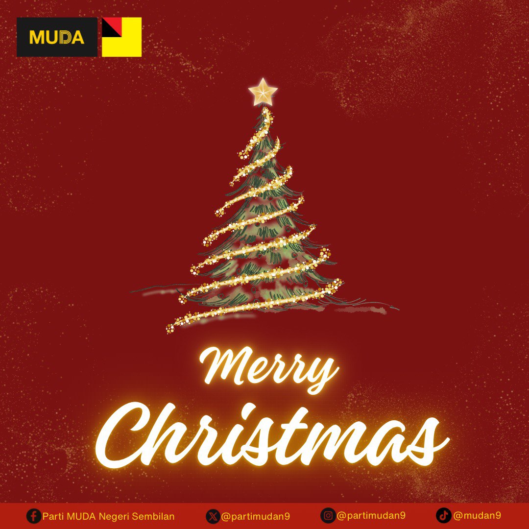 Merry Christmas!

May this festive season bring joy, warmth and renewed hope to all of us.

Warm greetings from MUDA Negeri Sembilan.

#christmas2025 #mudanegerisembilan