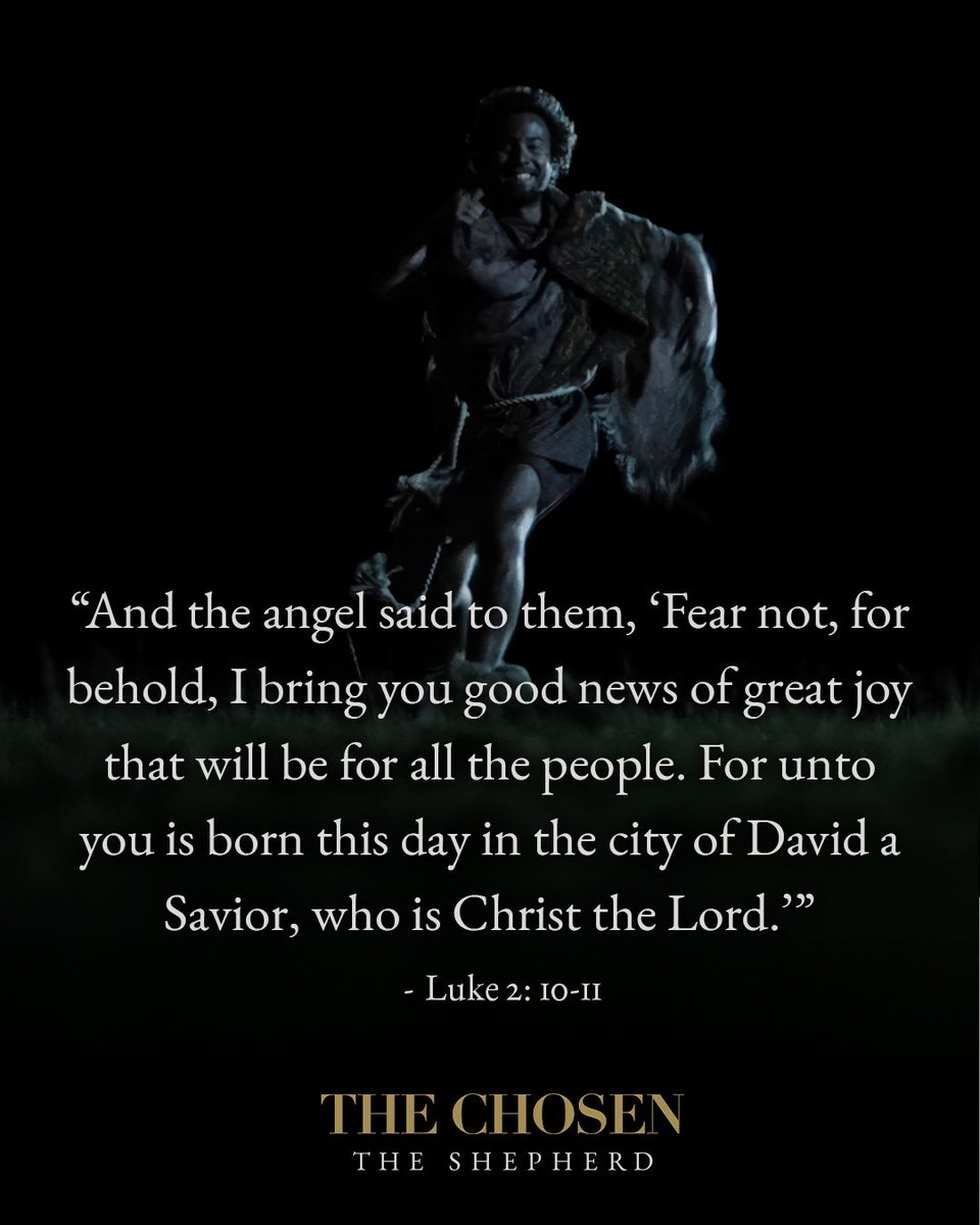 thechosentv's tweet image. Two thousand years later, and it’s still the best news anyone has received.