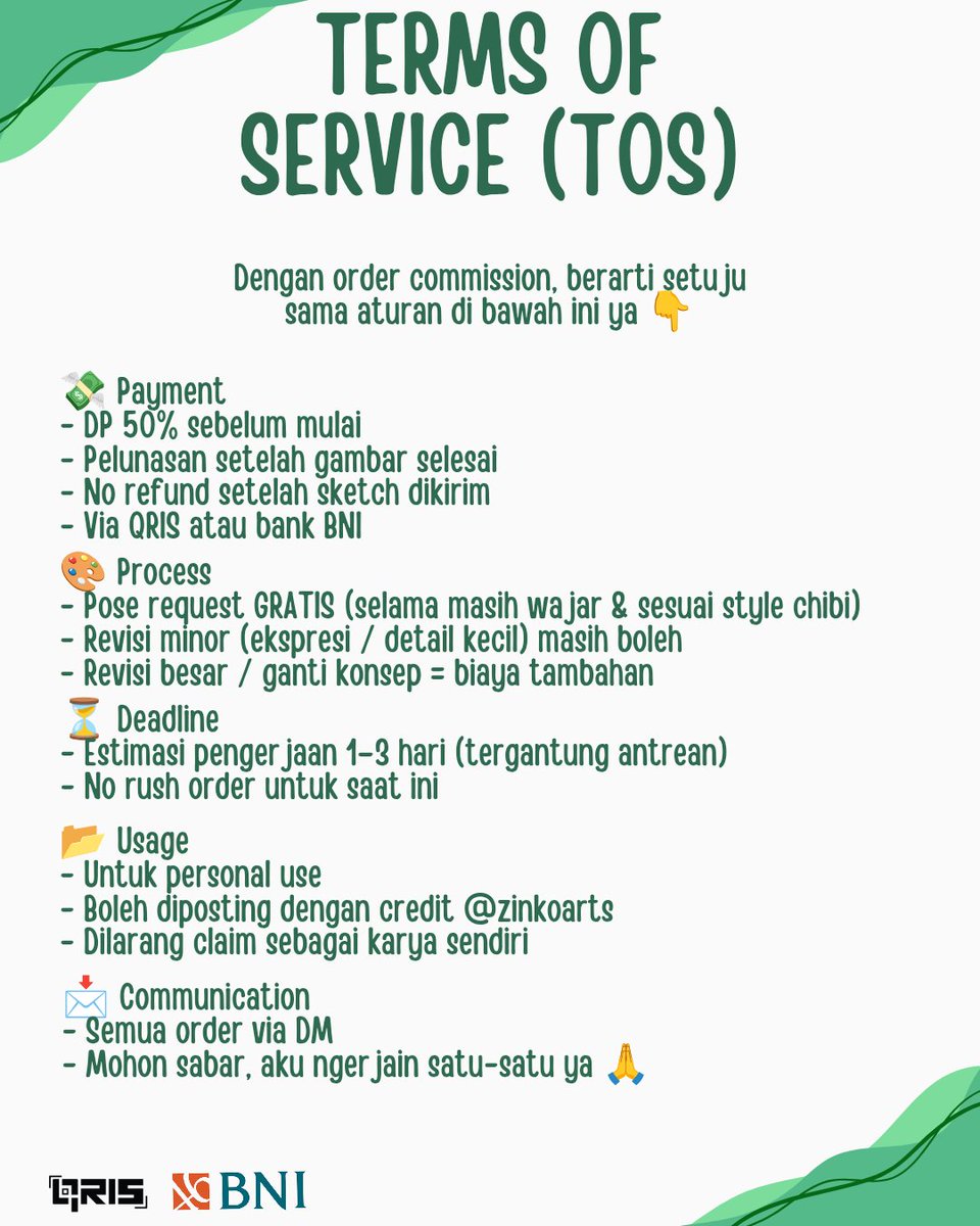 IdzaRasya's tweet photo. Ini ya TOS nya, kalau masih bingung bisa DM aja ☺️ https://t.co/9O7hNytjj9