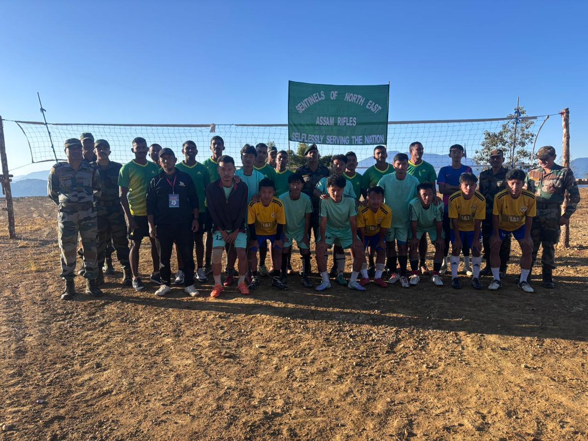 #AssamRifles under #SpearCorps, in collaboration with the Tening Village Youth Organisation, successfully organised the 29th Sports Meet at Tening Local Ground, Peren, #Nagaland, on 23 Dec 2025. The event witnessed enthusiastic participation from local youth and sports