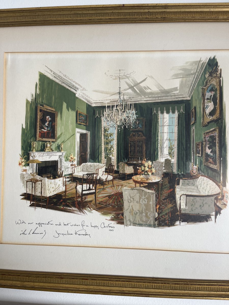 jimrobenalt's tweet photo. These are Christmas greetings signed by JFK and Jackie to close friends, including Secret Service agents. These hang in Paul Landis home in Shaker Heights. “Don’t let it be forgot, that for one brief, shining moment there was a Camelot.“ https://t.co/LvzzkUyOvP
