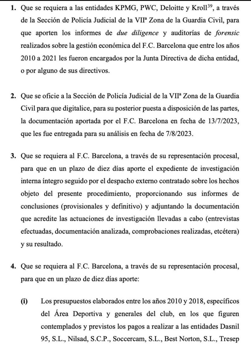 futbolgate_ES's tweet image. Xavier Estrada: “El Real Madrid solicita al juez ver todas las auditorías e informes, acceder a los más de 600 documentos aportados por el Barça, conocer la investigación interna del club y comprobar si los pagos millonarios estaban justificados. En conclusión, enseñar todos los…
