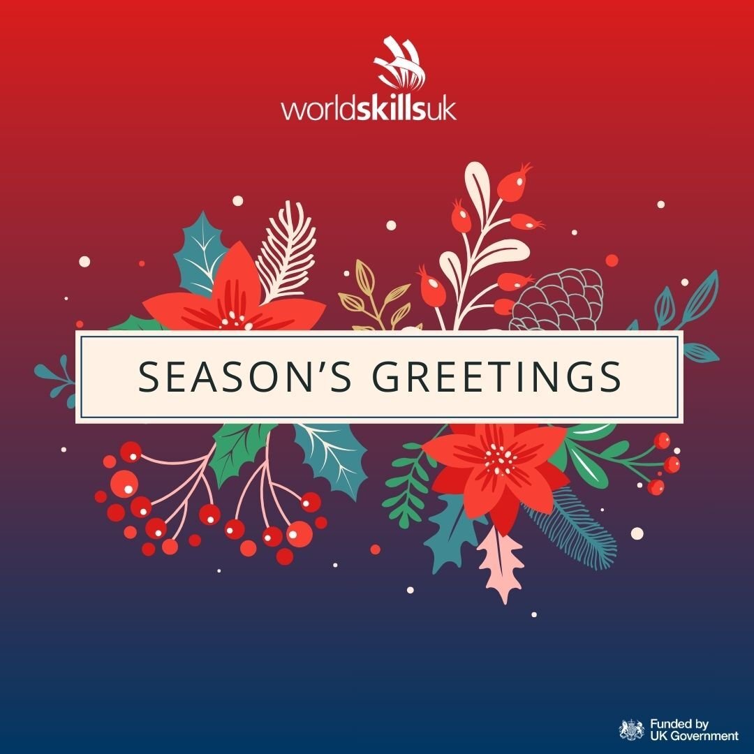 worldskillsuk's tweet photo. Season’s greetings from WorldSkills UK! 

The WorldSkills UK offices will be closed from 25 December to 1 January. We look forward to 2026! https://t.co/LEUtZqHJt9