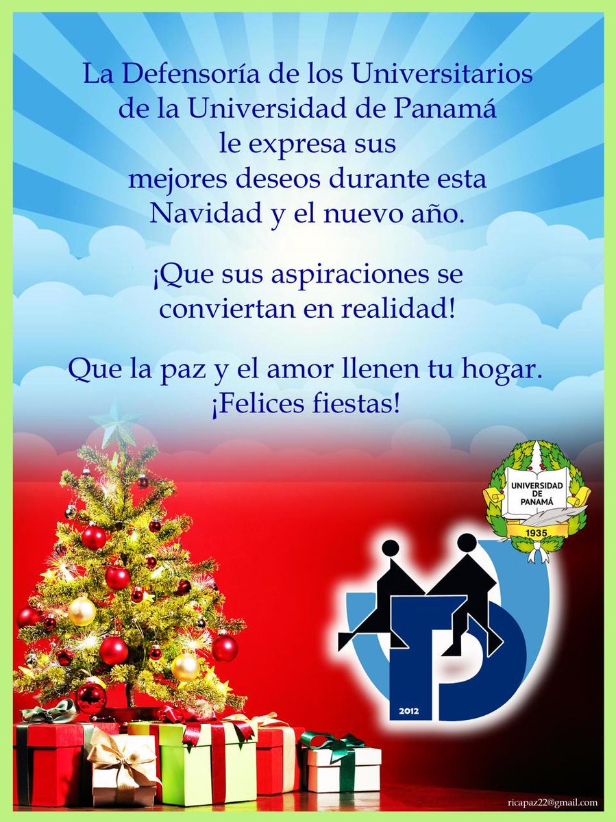 Feliz navidad y prospero año nuevo!
<a href="/UNIVERSIDAD_PMA/">Universidad dePanamá</a> 
#MerryChristmas