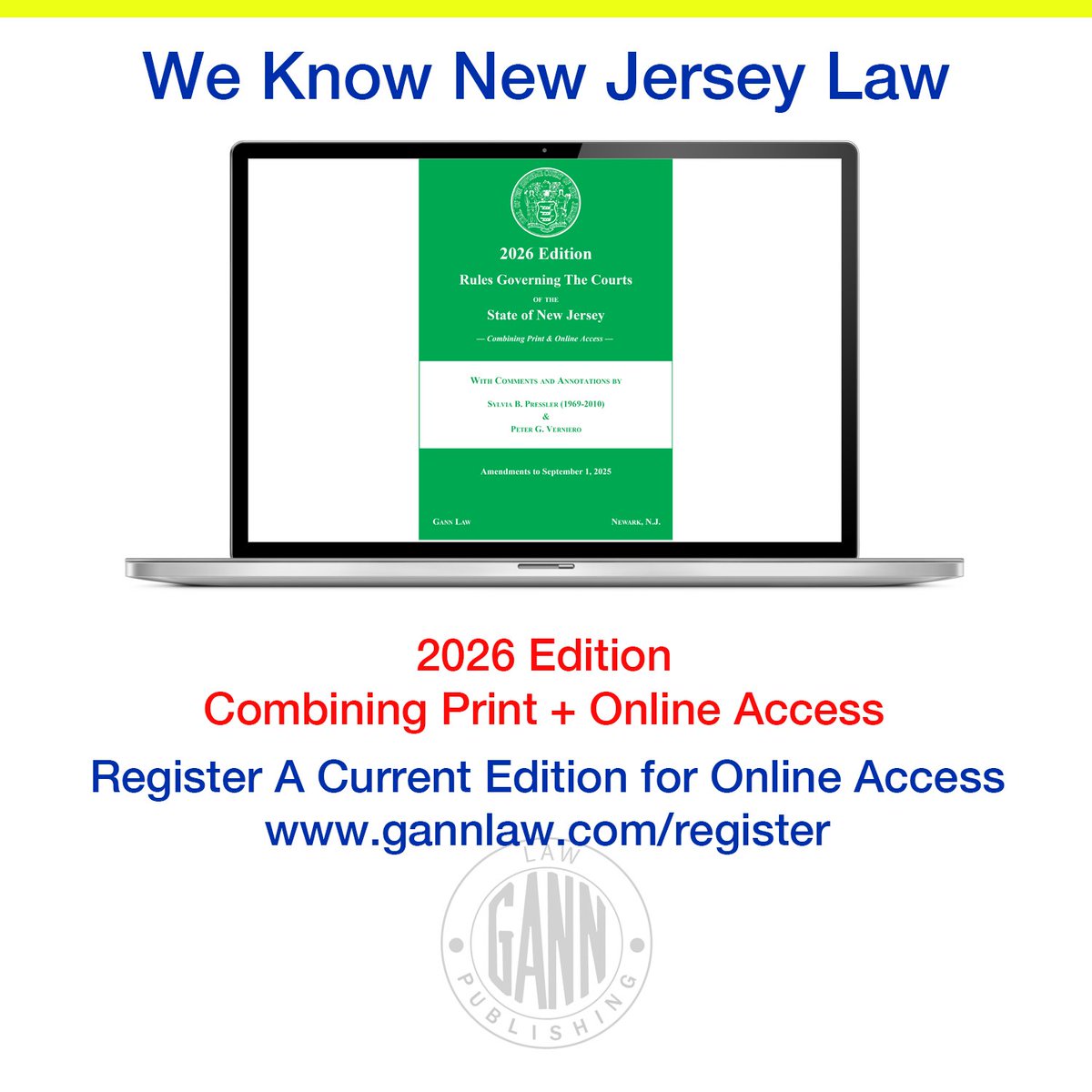 2026 Ed. of NJ Court Rules – Annotated by Pressler &amp; Verniero (<a href="/Sillsnews/">Sills Cummis & Gross P.C.</a>) Print+Online gannlaw.com/onlineStore/Ma…

#njlaw #njlawyers #njlegal #njattorneys #njcourtrules #njcourts #njrulesofcourt #gannlaw #gannlawbooks #njlegalresearch #legalresearch #trialprep