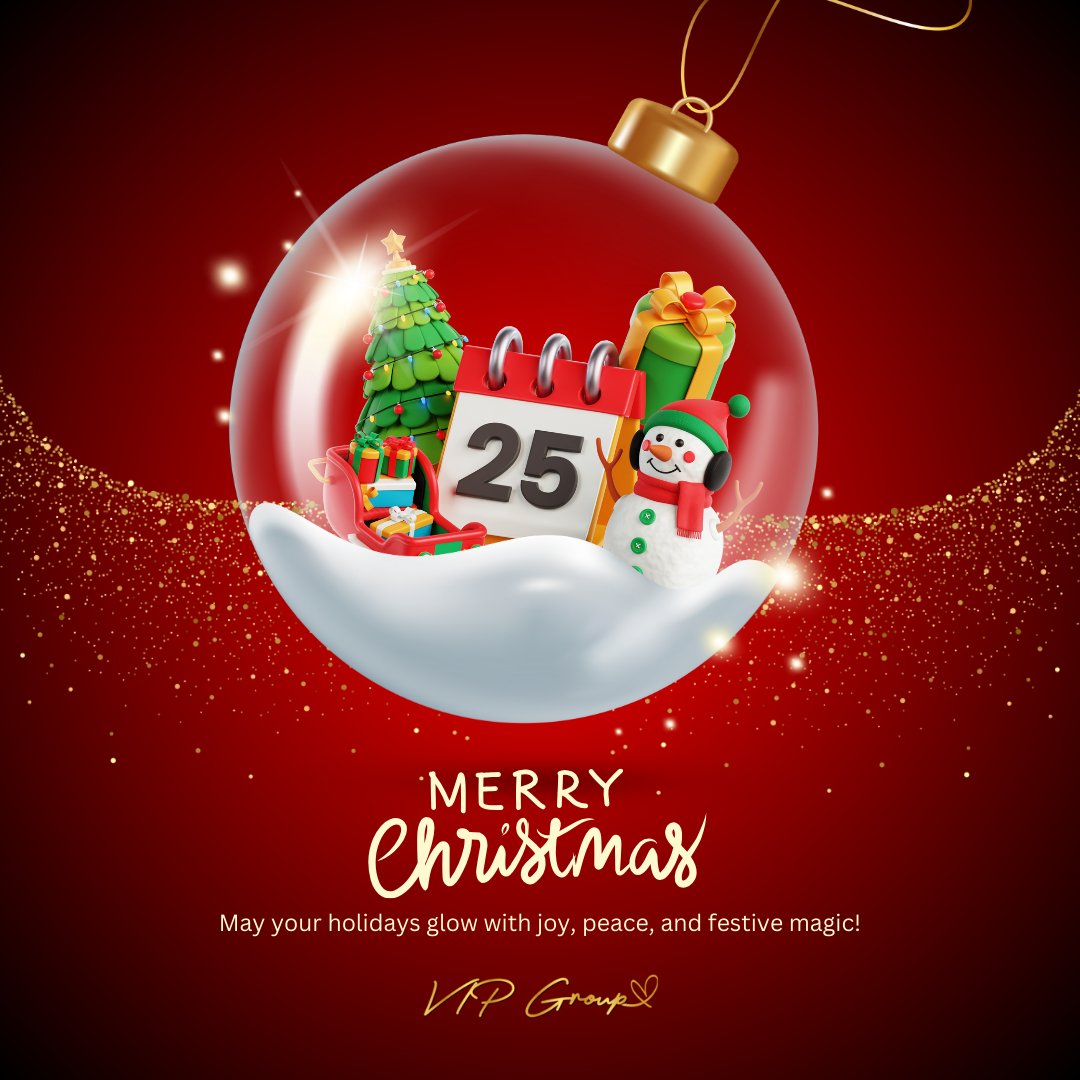 Sending warm holiday wishes to everyone around the world ✨🎄
#HappyHolidays #SeasonOfJoy #VIPGroupGlobal