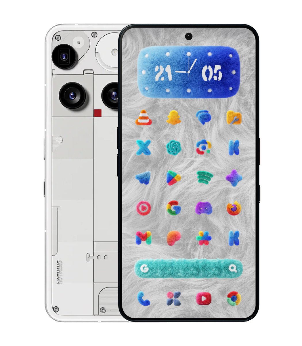 Nothing Phone (3) with Fluffy Icons.
A perfect match.
#NothingPhone3 #FluffyIcons 
🎁 10 Promo Codes Giveaway: Retweet and Comment 🎁