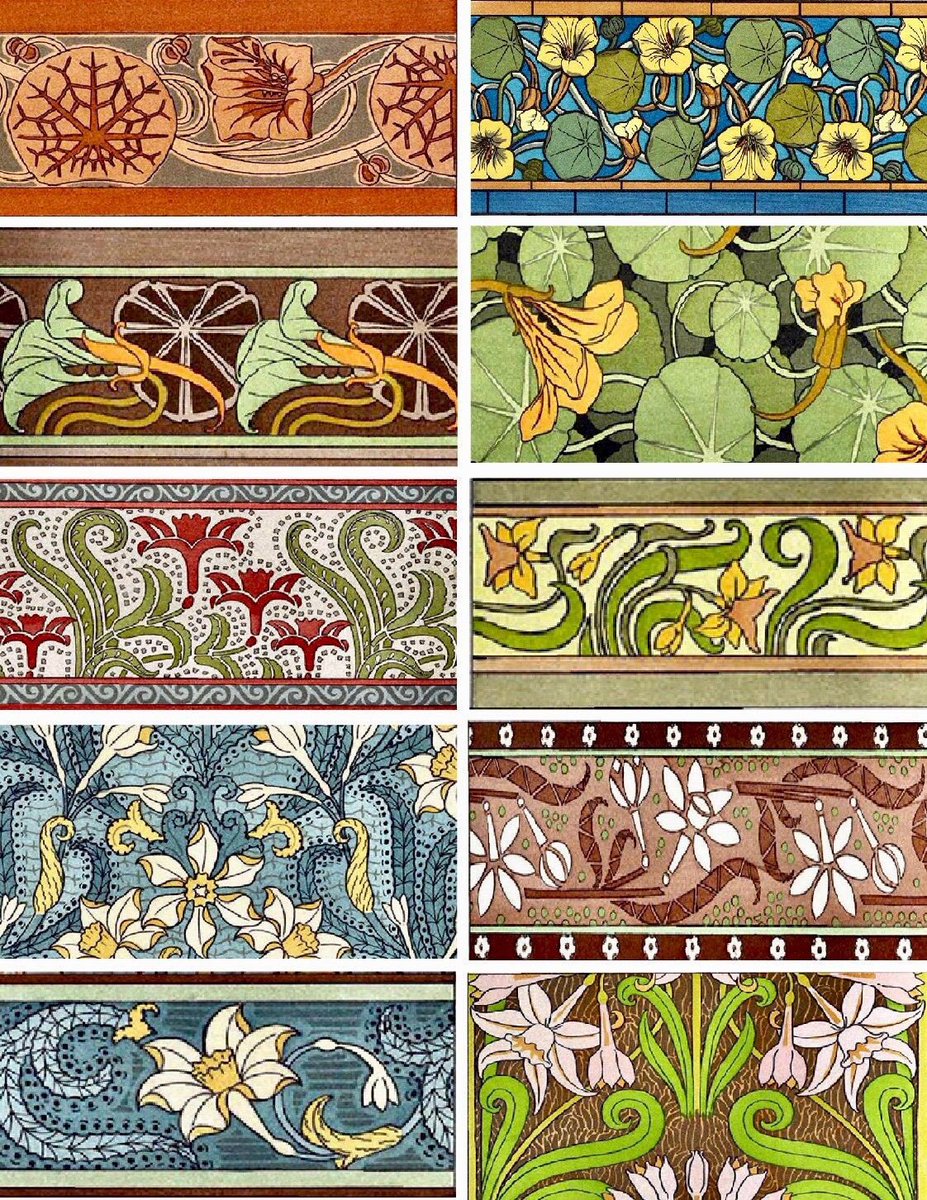 HWarlow's tweet image. Here I am.  So much to think about 
The first are Arabic designs
The second Art Nouveau 
Love to see these.  Like the tiles  I’m a fan of too