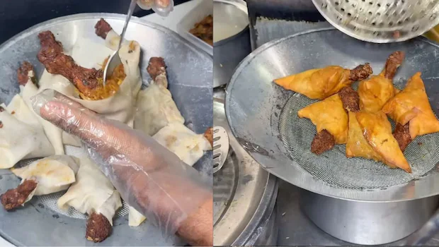 NDTVFood's tweet photo. Watch: Street Vendor's Viral 'Chicken Leg Piece Samosa' Divides The Internet
https://t.co/Wc57o7uWgy
#chicken #legpiece #samosa https://t.co/uX8rS7Fd6U