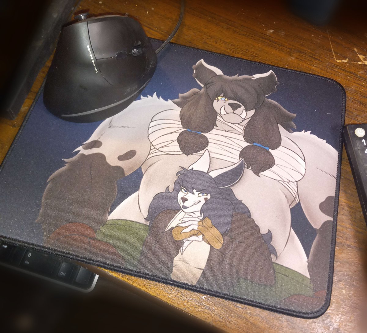Mar_Demon's tweet photo. Merry "Almost Chrimbo" everyone!
My yeen' mousepad(s) came in last night, and I love them! Bigger and smoother than my original mousepad.

Thank you @XraypadOfficial for the service!
Thank you Jiuson Zhou for the print!
Thank you @larroqeDmont for the art! https://t.co/cOWD10jzdz