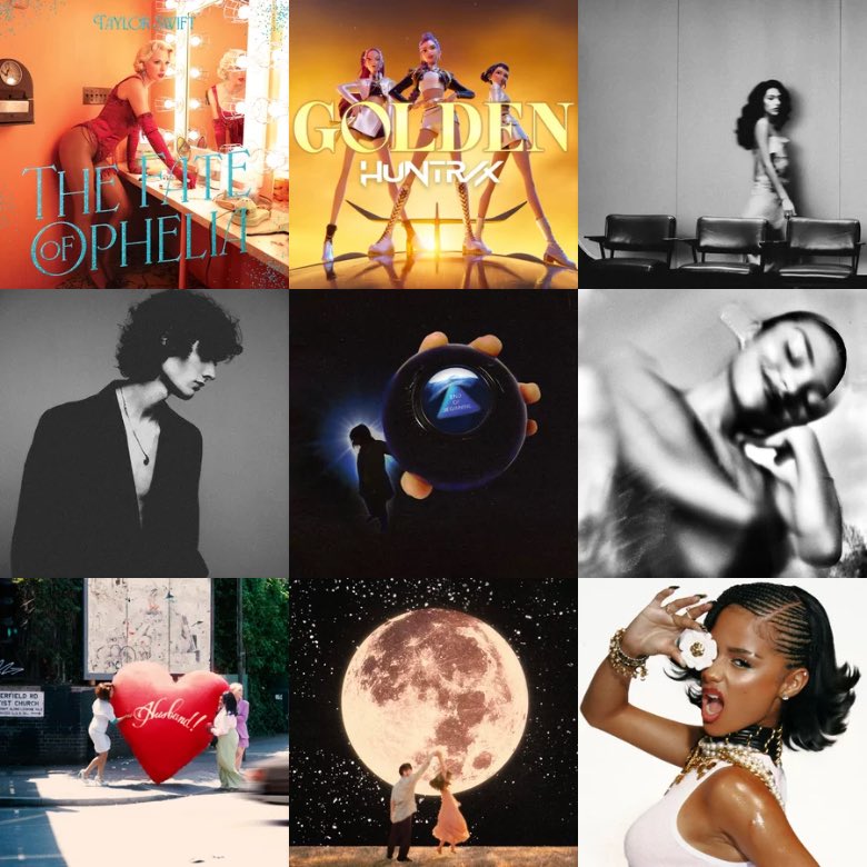 aidan7501's tweet image. Global Spotify Excluding Christmas Songs

1. The Fate of Ophelia — 6.76M
2. Golden — 4.83M
3. Man I Need — 4.19M
4. back to friends — 3.99M
5. End of Beginning — 3.56M
6. So Easy (To Fall In Love) — 3.52M
7. WHERE IS MY HUSBAND! — 3.48M
8. Ordinary — 3.40M
9. CHANEL — 3.40M