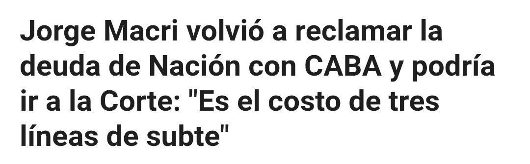 - entonces, planea hacer 3 líneas de subte?
- No