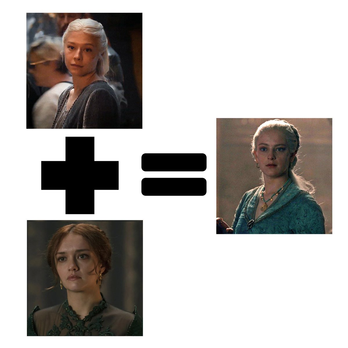 villaneluthvr's tweet image. helaena is rhaenicent child