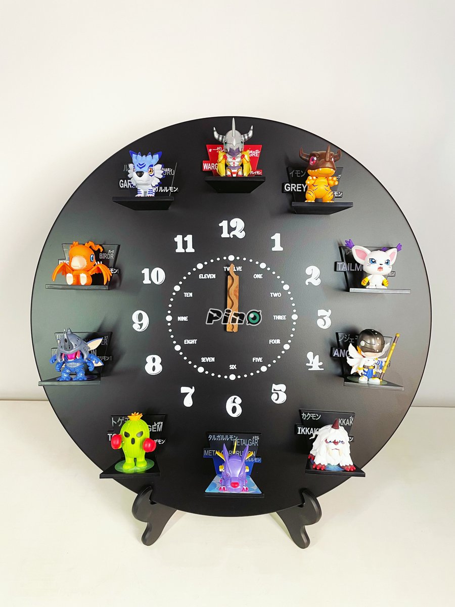 zhang63272968's tweet image. 最近インターネットが不安定で、家でデジモン時計をDIYしています #digimon