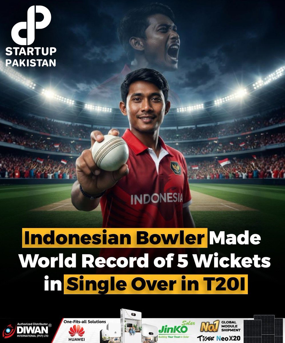 Indonesia’s Gede Priandana, 28, became the first bowler in T20 International cricket to take five wickets in a single over, achieving the milestone against Cambodia in Bali.

Priandana began with a hat-trick, dismissing Shah Abrar Hussain, Nirmaljit Singh, and Chanthoeun