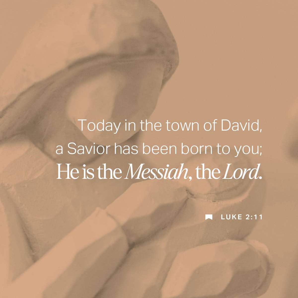 Rochide's tweet image. Luke 2:11 NLT
[11] The Savior—yes, the Messiah, the Lord—has been born today in Bethlehem, the city of David! 

bible.com/bible/116/luk.…