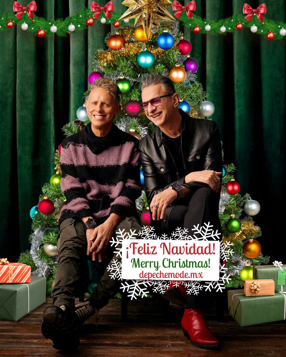 #FelizNavidad para todos los fans de #DepecheMode 💚

Disfruten mucho en compañía de todas las personas que son importantes para ustedes. 

Les mandamos un abrazo enorme y ya saben: en cuanto se descuiden, quitan los villancicos y ponen el concierto de Depeche en la #CDMX  🎵🤭🎶
