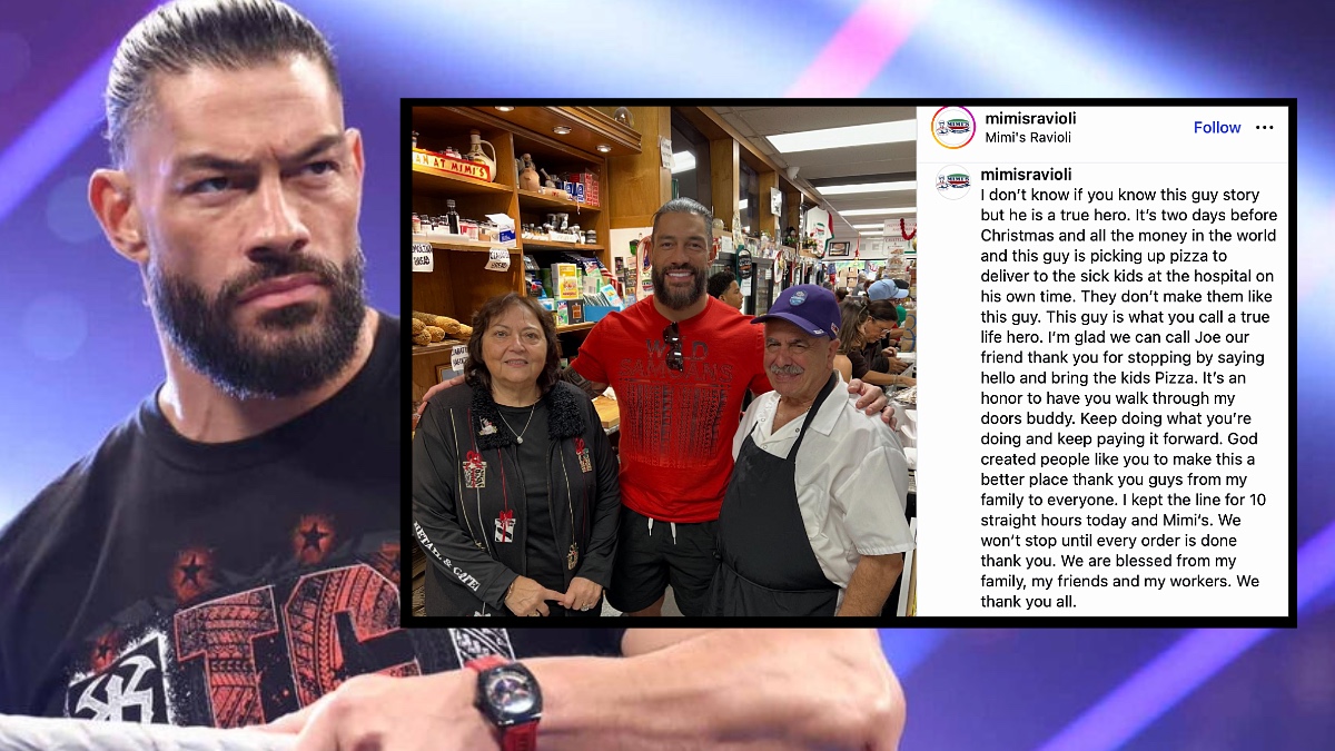 WWE's Roman Reigns has been hailed as a "true life hero" after delivering pizzas to sick children from Mimi's Ravioli in Florida ❤️👏

"I don’t know if you know this guy story but he is a true hero. It’s two days before Christmas and all the money in the world and this guy is