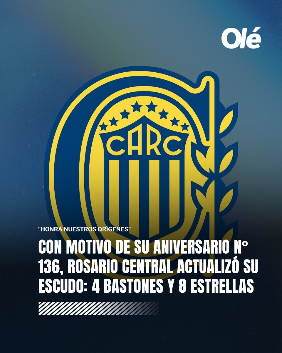 🟡🔵 Con motivo de su aniversario N° 136, Rosario Central actualizó su escudo

"Todos los Canallas amamos este club. Amamos nuestro Gigante, nuestra historia. Llevamos nuestros colores a todos lados y nos identificamos con nuestro escudo"

"Escudo que llevamos con orgullo desde