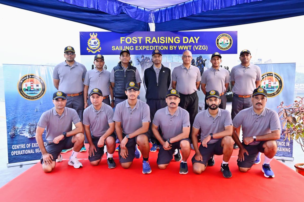 IN_HQENC's tweet photo. VAdm Susheel Menon, Chief of Staff, Eastern Naval Command flagged off a sailing expedition onboard #INSVNeelkanth from #Visakhapatnam to #Kakinada and back, organised as part of the #FOST Raising Day activities.

The expedition conducted by the Warship Work Up Team, Visakhapatnam, fostered the spirit of adventure and teamwork while reinforcing professional excellence in operational sea training. @indiannavy