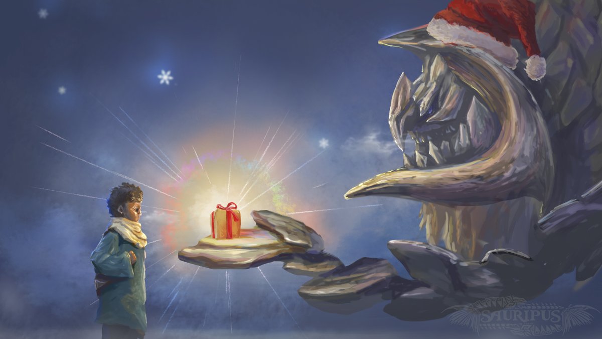 ナタ、大きくなったな…。メリークリスマス…！
＃モンハン　#イラスト　#アルシュベルド