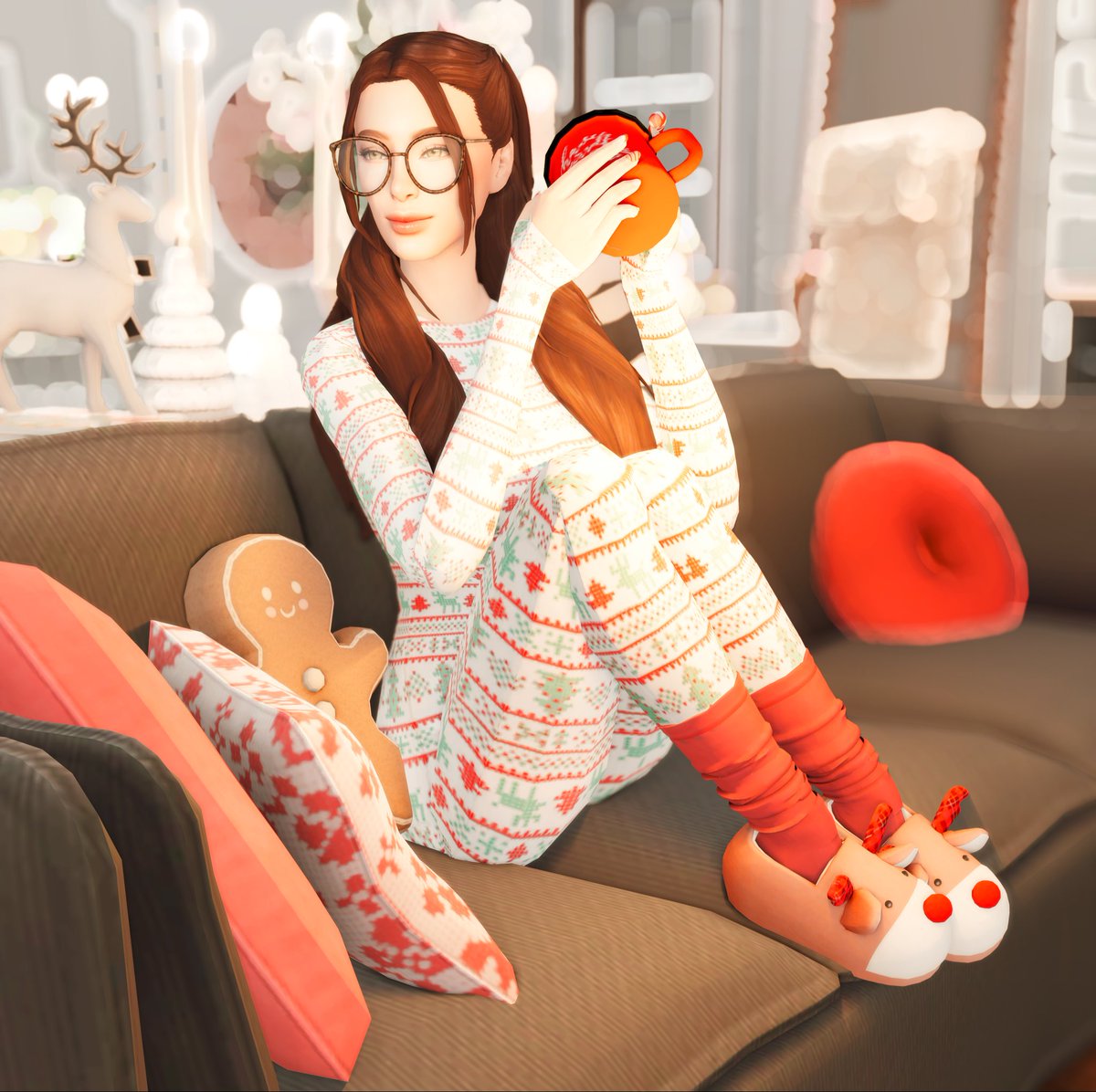 simmatry_'s tweet image. My simself &amp;amp; I are ready for Winterfest Eve🎄🤍💋