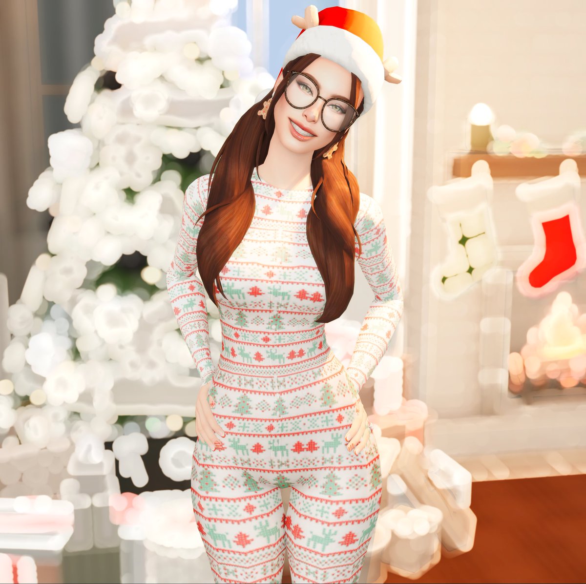 simmatry_'s tweet image. My simself &amp;amp; I are ready for Winterfest Eve🎄🤍💋