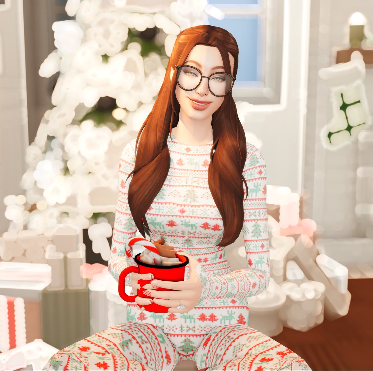simmatry_'s tweet image. My simself &amp;amp; I are ready for Winterfest Eve🎄🤍💋