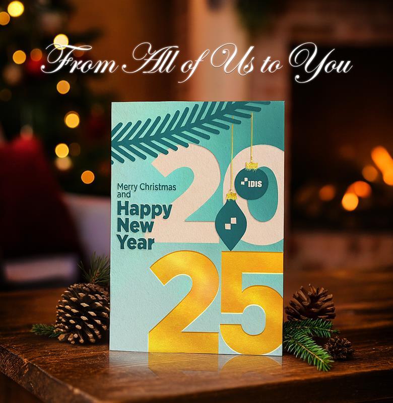 idis_americas's tweet photo. From all of us at @idis_americas— Merry Christmas and Happy New Year! 
Thank you for your trust and partnership throughout 2025. Here’s to an even brighter and safer 2026!

#IDIS #MerryChristmas #HappyNewYear #OneSolutionOneCompany #SeasonGreetings #HolidayWishes https://t.co/e8UfO6n9hY