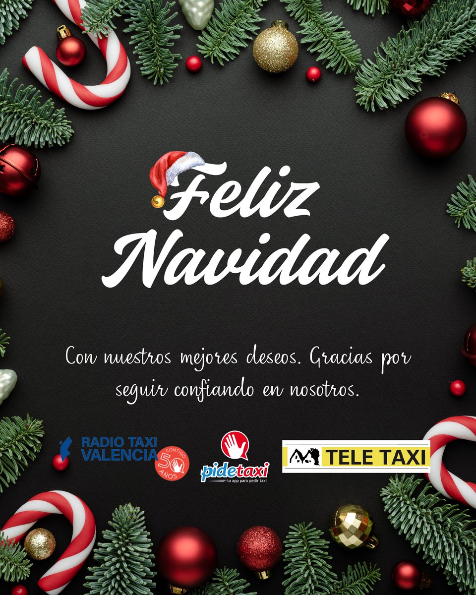 Esta #Navidad 💛🎄 continuamos moviendo historias, encuentros y sonrisas por la ciudad.

Cada trayecto compartido forma parte del camino que construimos juntos. 🚖✨

Con nuestros mejores #deseos: #gracias por seguir confiando en nosotros. ✨🎁

#NavidadEnValencia #FelicesFiestas