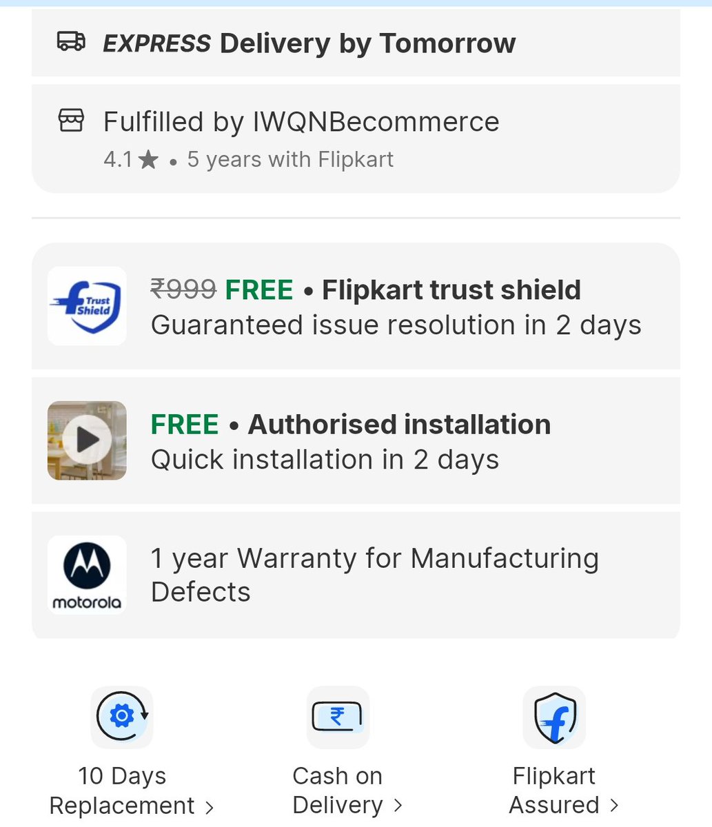 0502Veer's tweet photo. Delivery by tomorrow!! Installation by 7 days may be !!what is the point of delivering so fast ?? Installation free in terms, installing agency demanding bribe and if not given cancel it . Should I return the product ? @flipkartsupport @Flipkart @Moto
@motorolaindia https://t.co/nd442Dgjmv