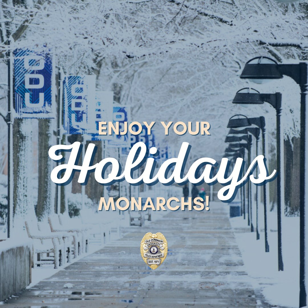 ☃️Happy Holidays from ODUPD! May your season be full of joy, love, and lots of laughs with those you love the most! ❄💙