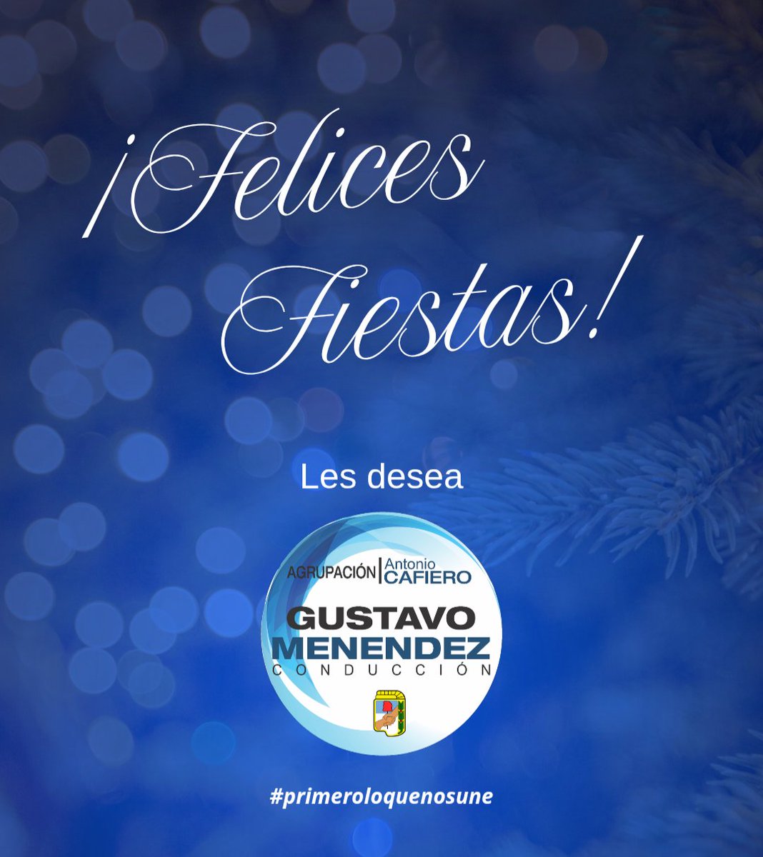 ¡Felices Fiestas! Les desea la Agrupación Antonio Cafiero 🥂✨️