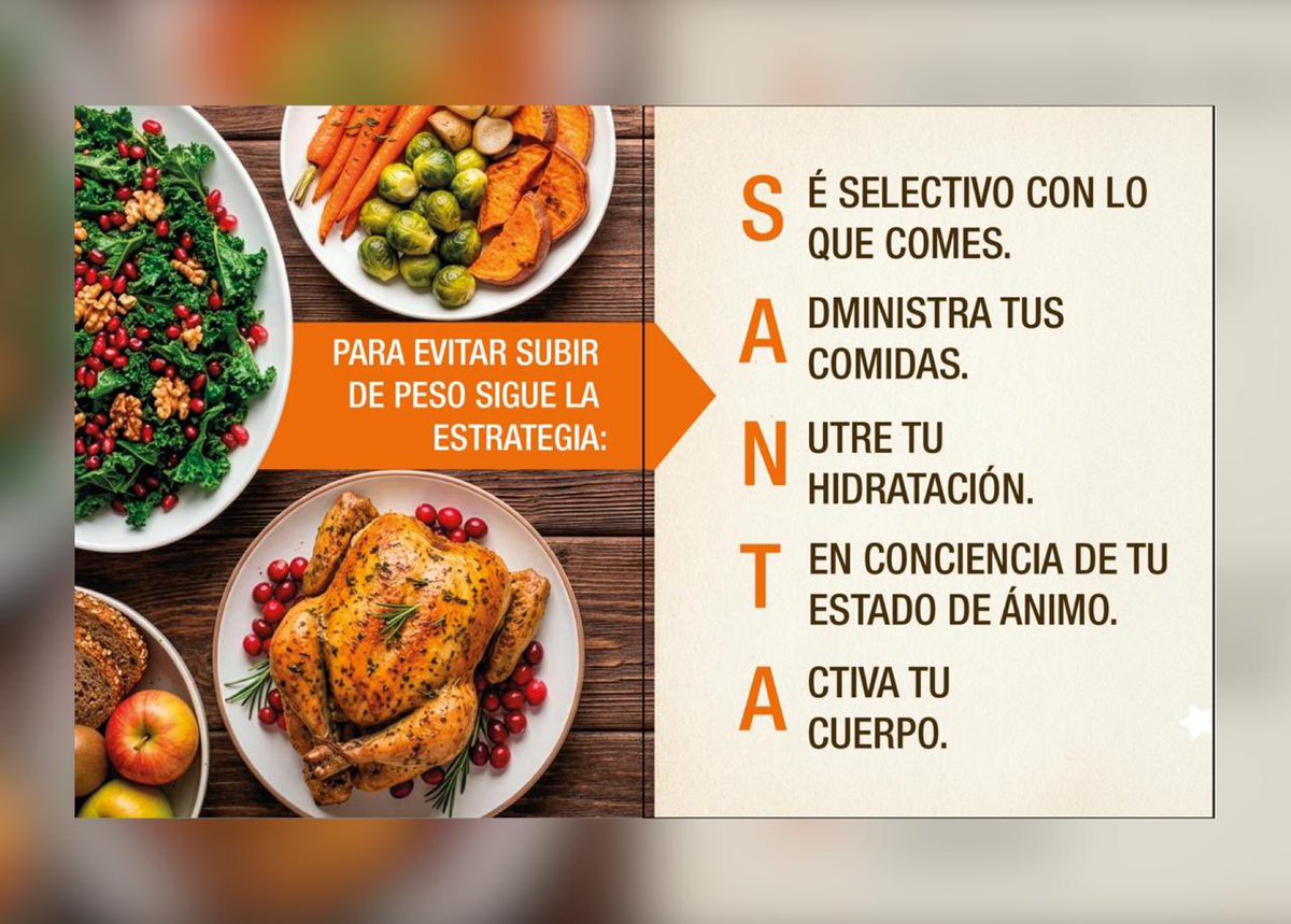 ¡Felices Fiestas!
Cuida tu salud, cuida tu alimentación