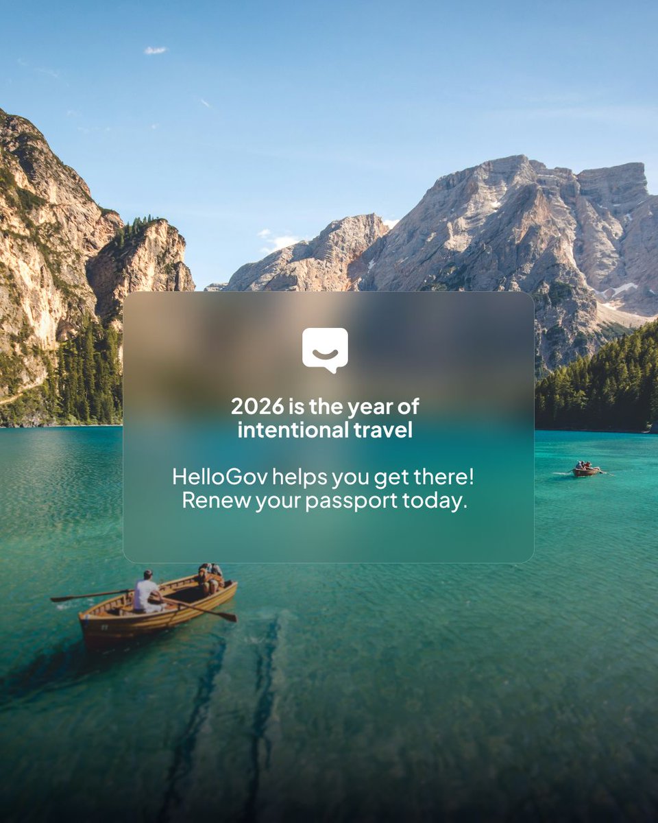 hellogovai's tweet image. HelloGov helps you renew it quickly.
No stress. Just vibes.

#HelloGov #PassportRenewal #2026Trips #WellnessEscape #MindfulTravel