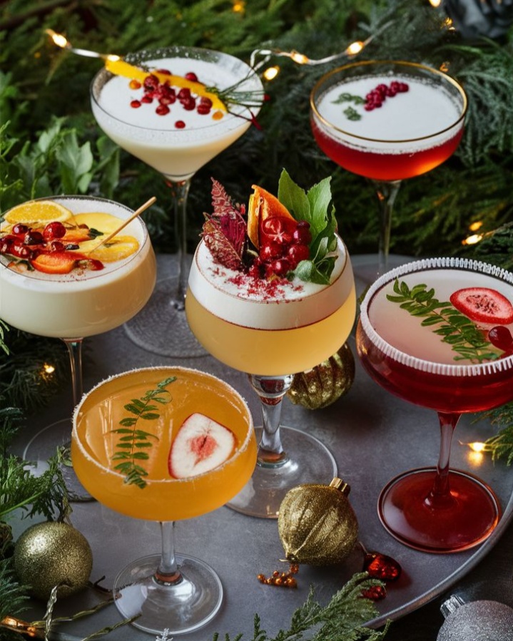 Sip, sparkle, and get into the festive spirit with these Christmas cocktails - perfectly festive &amp; perfectly delicious🍸🎄 

If you're planning a winter wedding, why not consider adding these seasonal cocktails to your day for that extra festive touch❄️