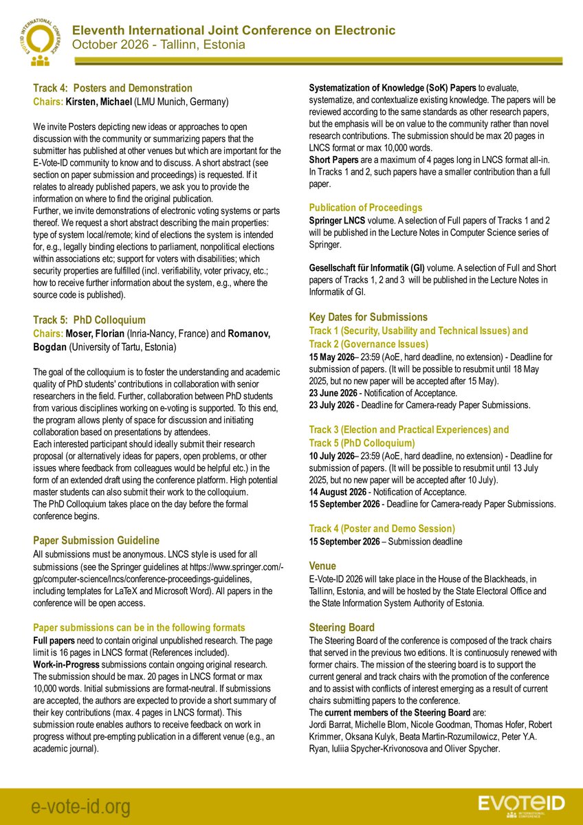 E-Vote-ID Conference tweet media