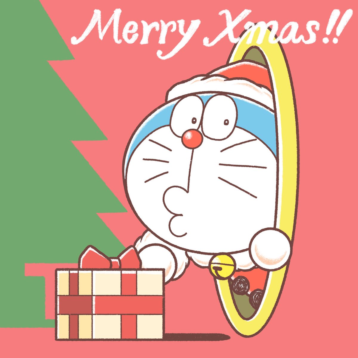 メリー・クリスマス✨
もうすぐサンタクロースが来る時間だから、早く寝よう🎅
#ドラえもん 
#藤子・F・不二雄 先生