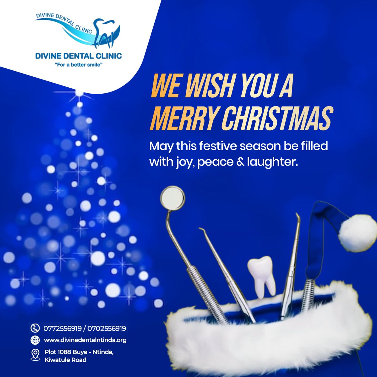 We thank you for your contuined support and we truly appreciate you. We also wish you a 🧑‍🎄🎄Merry Christmas🎄🎅.
Contact us on 0792333326/ 0772556919
For a dental check up