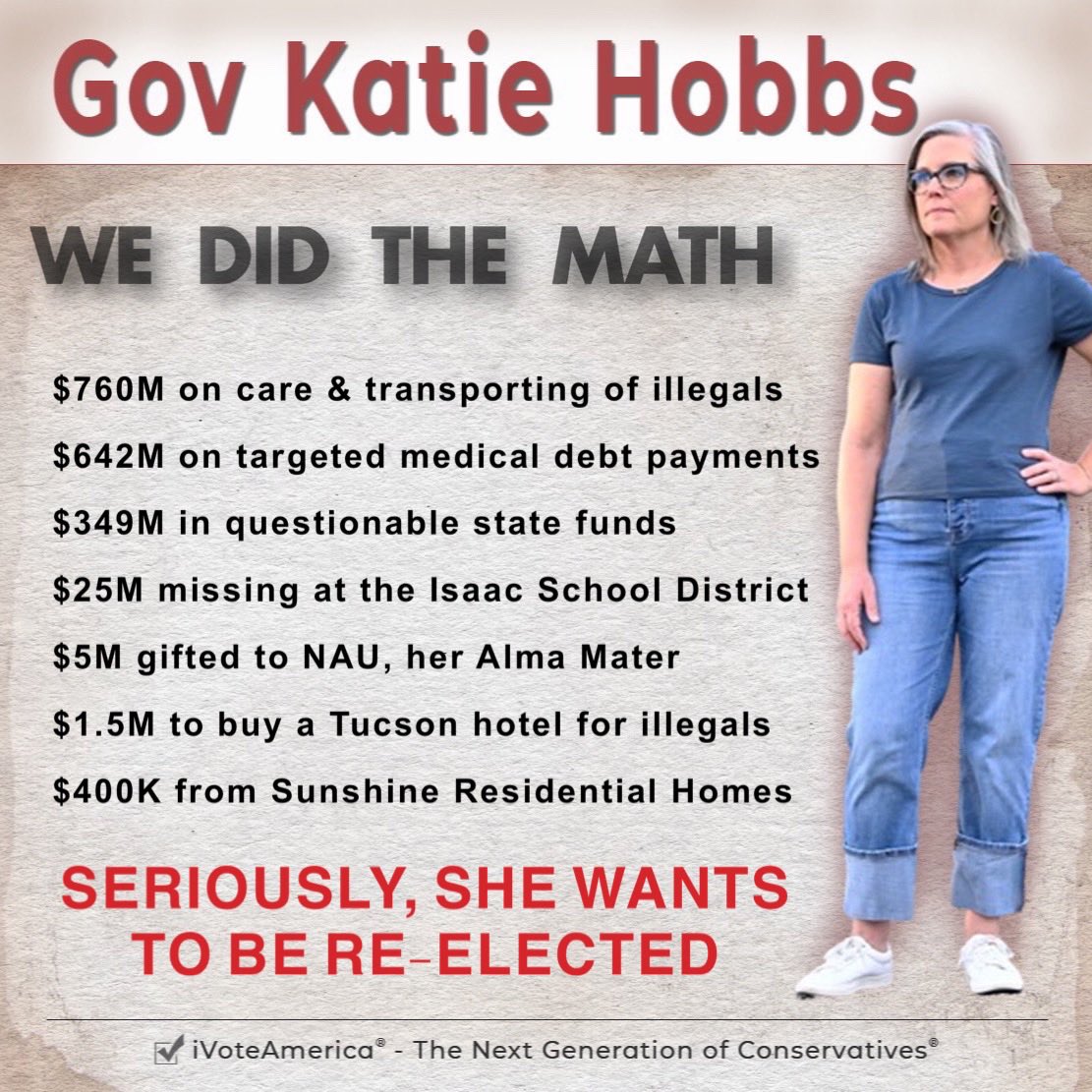 iVoteArizona's tweet photo. FEMA IS NOT TO BLAME, THE GOVERNOR IS TO BLAME

Thats right. The reason money is not available to Gila and Mohave County citizens to help them with flood damage relief is because ARIZONA IS BROKE!

In just three years, @GovernorHobbs has squandered the capital reserves left to her by Gov. @DougDucey.

She wants you and the media to blame FEMA and Trump for the calamity that she created.

Worse, she wants you to reelect her so she can continue her mismanagement of Arizona.