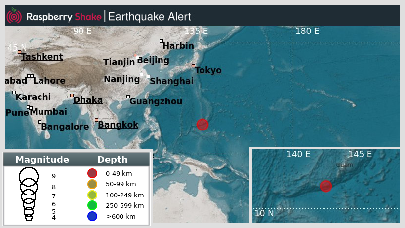 raspishakEQ's tweet photo. Preliminary M5.8 #Earthquake
ID: #rs2025zgmcgx
240km from #Tamuning, #MarianaIslands
2025-12-24 15:00 UTC
Source: #GFZ
@raspishake
Join the largest #CitizenScience EQ community ➡ https://t.co/Y5O0dgJqJF
EVENT ➡ https://t.co/RCMmRmTqin https://t.co/d8Dc9KSO8y