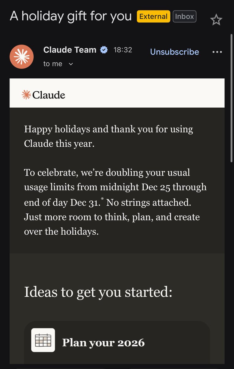 thank you Santas at <a href="/AnthropicAI/">Anthropic</a>